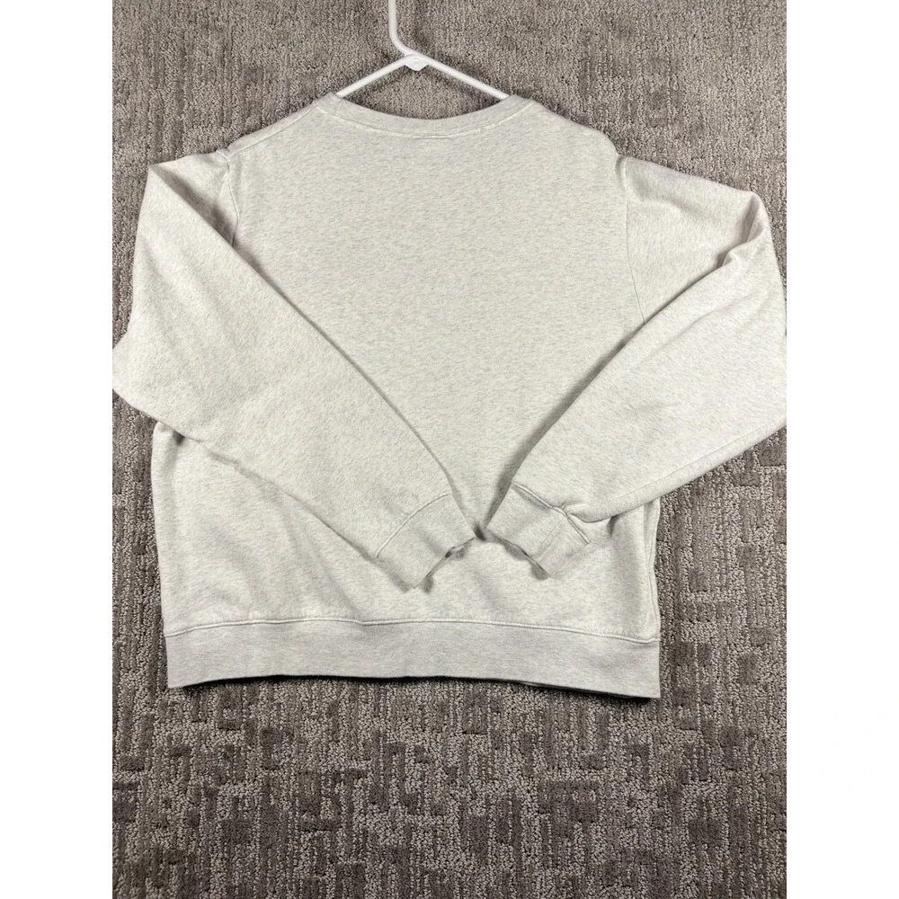 Nike Sweatshirt Size M Grey Glitter Logo Fleece Pullover DO6202-051